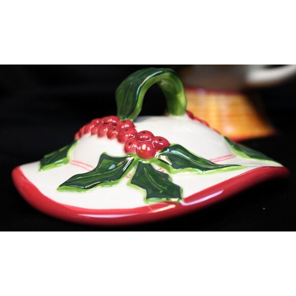 Southern Living Home Very Merry Teapot #40022 Ceramic Christmas Holiday Whimsy - Picture 9 of 11